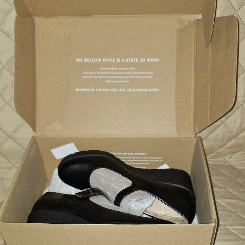 SOUL Naturalizer Black Wedge Mary Janes - Picture 5 of 6